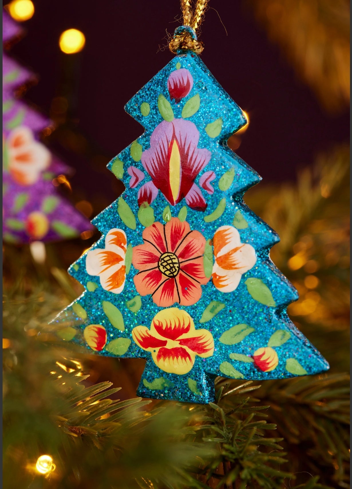 Tree Handpainted Christmas Decoration